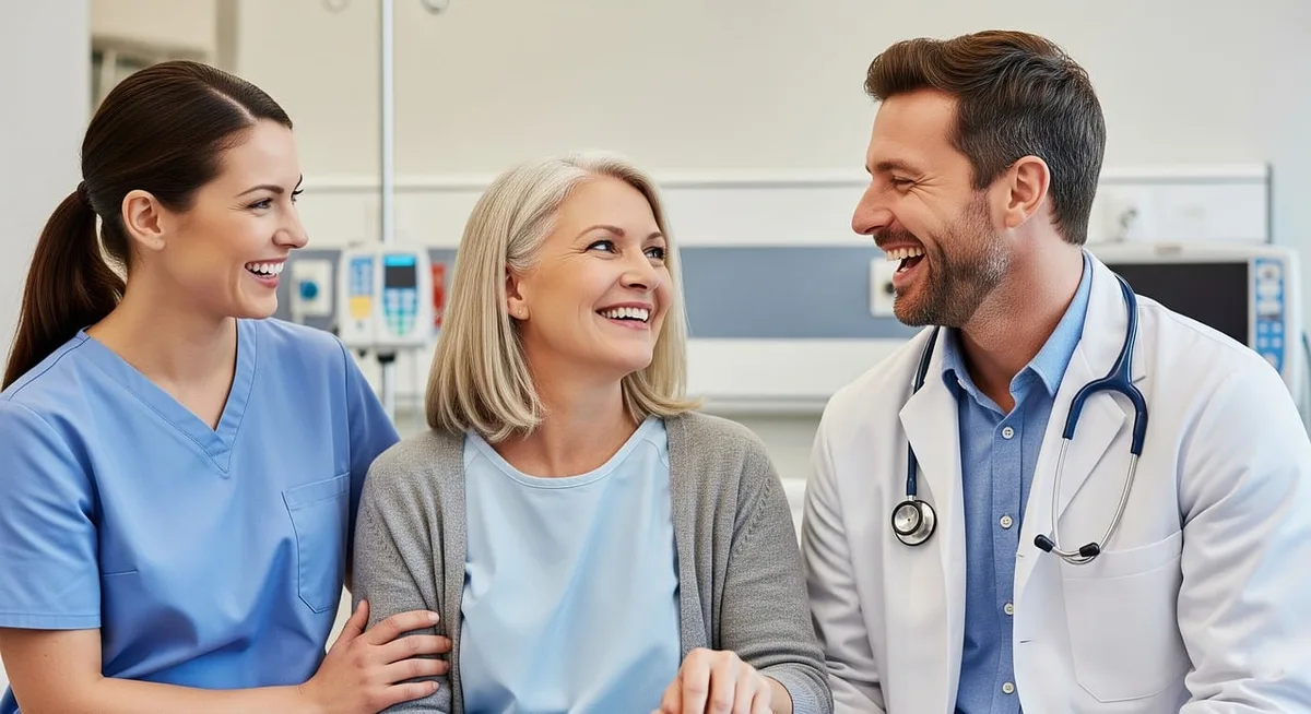 Consultation médicale entre un médecin et un patient âgé dans un cabinet lumineux